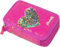 Girabrilla Nice Group Astuccio per la Scuola a 3 scomparti, Magenta con Cuore Dorato, Taglia Unica, 02556F