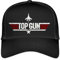 Spreadshirt Top Gun Jet Logo Used Look Trucker Cap, One Size, Schwarz/Schwarz