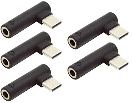 chenyang CY - Adattatore da USB C a 3,5 mm, adattatore per cuffie da DC 3,5 mm AUX femmina a USB 3.1 tipo C maschio, 5 pezzi/set