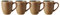 BITZ Becher mit Henkel, Kaffeebecher aus Steinzeug, 30 cl, 4er-Set, Wood/Forest