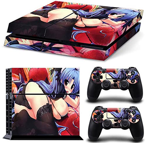 BUCEN Anime Für PS4 Skin Für Konsole Und Controller Vinyl-Aufkleber, Für PS4 Aufkleber Wrap Cover Skin Full Set Langlebig Kratzfest 37814 Kratzfest