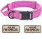 Hundehalsband Verstellbar mit Kontrollgriff, Taktisch Halsband Nylon, Hunde Halsband Gepolstert, Metallschnalle, für Mittlere Große Hunde Jagd Training Outdoor, Rosa L