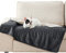 Lesure wasserdichte Hundedecke Grosse Hunde - 100x120cm Outdoor Hundedecke waschbar, Hundedecke Sofaschutz aus Sherpa Fleece, Katzendecke flauschig und weich, Dunkelgrau