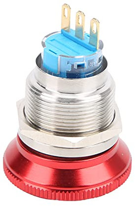 22 Mm Druckschalter Not-Aus-Druckschalter Wasserdichter Metall-SelfLock-Pilzkopf-Schalter (Stativ)