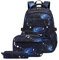 Vmokki Weltall Muster Schulrucksack & Kühltasche & Federmäppchen Wasserdicht Leicht Groß Schultaschen Schule Rucksack Mädchen Jungen Kinder (Blau)