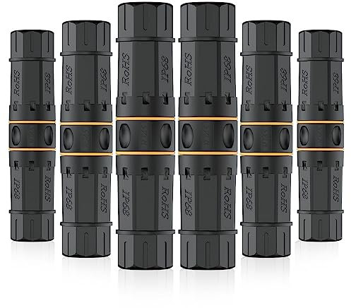 FGB Lot de 6 coupleurs RJ45 Cat7 blindés IP68 10 Gbit/s étanches pour réseau LAN extérieur