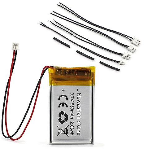 NEWASHAN 550mAh 3,7V 502540 Li ION Li-Po Batterie pour Sena SMH5D SMH5S SMH5-FM SPH10H-FM Moto Casque Bluetooth Intercom ICP40/25/40P Nextbase 312GW DIY MP4 MP5 GPS Jouets Lampe à Induction Piles JST