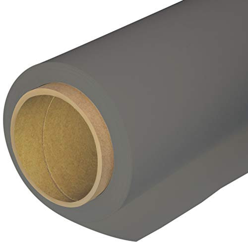HUAMEIZOOM Seamless Photography Background Paper Roll, Grey Photo Paper Backdrop for Photography, Video and Streaming (53''x16 'Neutral Grey)