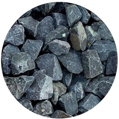 Best For Garden Basaltsplitt 31-50 mm - Ziersplitt aus schwarzem Basalt, vielseitig verwendbar in Garten, Hof & Wegen, gewaschen & naturbelassen, Deko- und Teichkies (1000)