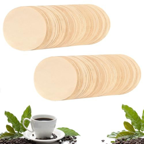 800 filtros de café espresso, filtro de papel de café redondo sin blanquear de 51 mm para máquina de espresso, filtro de café desechable compatible con cafetera espresso