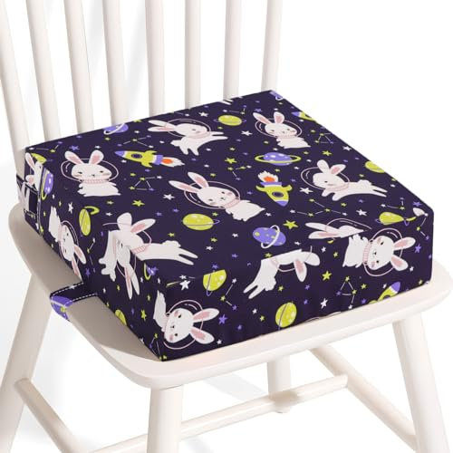 Rehausseur de Chaise pour Enfant, Motif de Dessin Animé Portable Rehausseur de chaise de salle à manger, avec 2 sangles à boucle de sécurité, Adapté pour les Repas des Jeunes Enfants