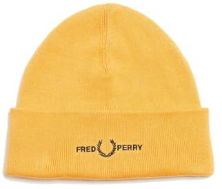 Fred Perry Klassische Mütze aus Baumwollmischung mit Logo in Golden Hour Gelb, Einheitsgröße, Goldene Stunde, One size