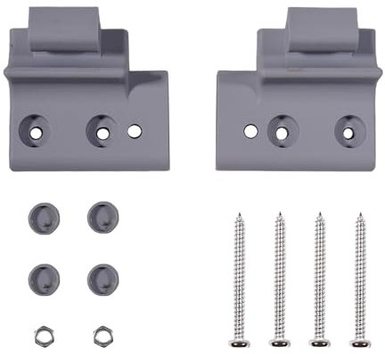CANTONDZ Griffkonsolen-Set Ersatzteil Kompatibel mit Braas Atelier Dachfenster Konsole braun für BA AF Fenster Rolladen (Grau)