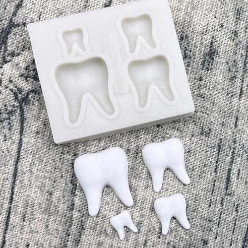 Silikonformen, Backformen, 5,6 x 4,8 cm, Zahn-Silikonform, Schokolade, Cupcake, Backform, Fondant, Kuchendekorationswerkzeug