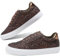 Jeekopeg Glitzernde modische Sneaker-Schuhe, glänzende Freizeitschuhe, glitzernde Pailletten, Konzert, niedrig geschnitten, Schnürschuhe, Brauner Glitzer, 12 Women/10 Men