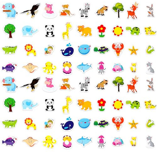 Rebanky 72 Piezas Iman de Nevera Infantil Animales Imanes de Nevera Adecuado Imanes de Nevera 3D de Dibujos Animados Imán de Nevera de Animales De Zoológico para Aulas, Oficinas, Taquillas