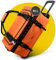 Isar Gear® Reisetasche mit Rollen 60 Liter - Outdoor Travel Bag (Orange) aus wetterfestem Material - Großer Reisekoffer mit Rollen, Sporttasche mit Rollen, Duffle Bag - Trolley (Koffertasche)