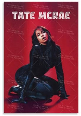 DNHBNV Tate Mcrae Poster, Sänger-Poster, Leinwand, farbecht, Wandkunst, dekoratives Gemälde für Wohnzimmer, Schlafzimmer, Heimdekoration, 30 x 45 cm, ungerahmter Stil