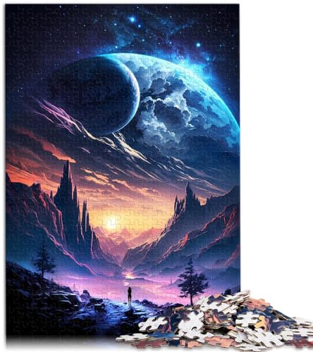 Puzzle-Geschenk, Galaktisches Twilight-Fantasy-Puzzle für Erwachsene, 1000 Teile, Holzpuzzle mit passendem Poster und Wissensblatt, 1000 Teile (50 x 75 cm)