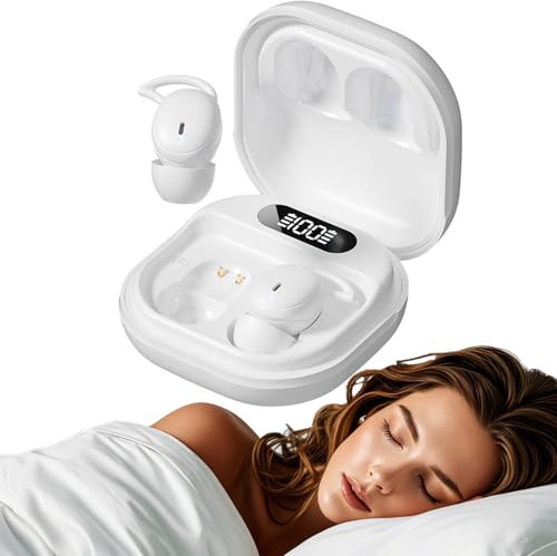 Sleep Piccoli auricolari wireless con cancellazione del rumore Bluetooth 5.4 auricolari morbidi per dormire lateralmente invisibili Mini TWS auricolari Bluetooth wireless per dormire auricolari ENC