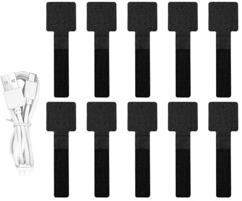 Cord Organizer Ties, Reusable Adjustable Cable Organizer Hook & Loop Cable Clips, Cable Organizer Hook & Loop Cable Clips for Home Data Centers Electronics PC TV