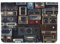 OAKETE Vintage Wall Of Radio Boombox Leder Notebook Innentasche (Horizontal) Notebook Schutzhülle Flip Bag Sleeve
