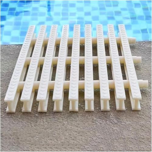 EdfYHSL Rejilla de drenaje para piscinas Rejilla de drenaje de plástico, rejilla de actividad del fregadero de empalme, cubierta de rejilla antideslizante for piscina Rejilla para piscinas(Beige-13.8n