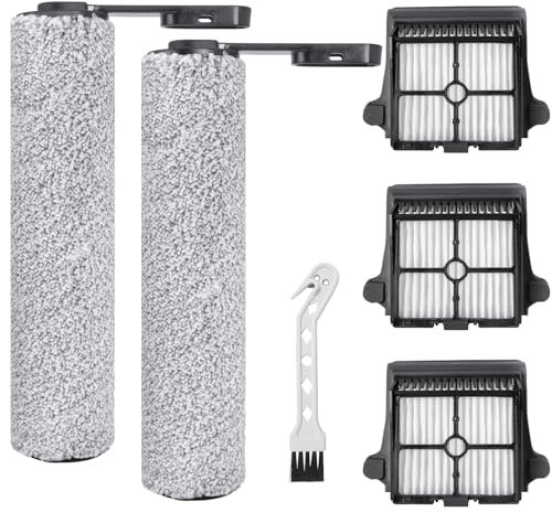 Heykewi Rouleau de Brosse et Filtre HEPA pour Tineco FLOOR ONE S7 Combo / S7 FlashDry/Tineco FLOOR ONE Switch S7 Aspirateur Accessoires, 2 Brosse à rouleaude, 3 Filtre HEPA, 1 Brosse de nettoyage