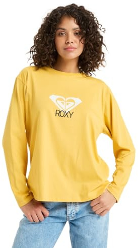 Roxy Kurzarm-T-Shirt, Motiv: Hangloose Art LS, Gelb, S