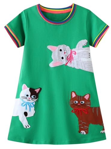 Codkkre Mädchen Kleider Ostern Geschenke Kleid Prinzessin Sommer Party Festlich Kleid 128