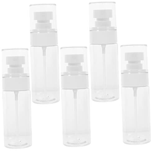 Beavorty Sprühflasche Reise 5 Stück Kleiner Nebel Zerstäuber 60ml Kunststoff Nachfüllbar Kosmetik Haar Gesicht Tragbar