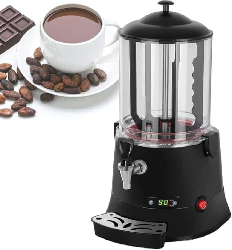 RoyceBee Commercial 10L Hot Chocolate Dispenser Machine,Chocolate Fountain,Electric Chocolate Beverage Making Machine,30~90℃ Adjustment Chocolate Tempering Machine
