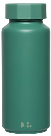 Design Letters Thermosflasche 500ml | Isolierflasche Dunkelgrün | Edelstahl BPA-frei | 12h Heiß 24h Kalt | Auslaufsicher | Vakuumisolierung | Dänisches Skandinavisches Design | Nachhaltig