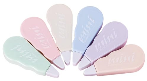 6PCS Korrekturbandrolle Schnelltrocknen Nachfüllbar White Out Correction Tape Gesamt 24m Für Kartenherstellung Scrapbooking