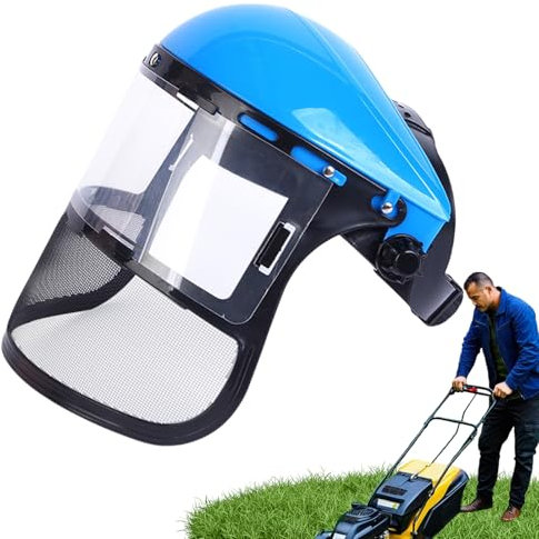 JIEBWCHA Visiere Di Sicurezza A Rete, 33.5x33.5x20cm Visiera Protettiva Da Lavoro, Maglia Filo SHIELD FACE DI SICUREZZA, Visiera Decespugliatore Per Giardinaggio, Falegnameria E Taglio Legno