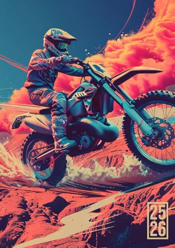 Agenda Scolaire 2025-2026: Motocross | Journalier (un jour une page) | 12x17 cm | Format standard | 300 pages | Sept 2025 – juil 2026 | Français | ... | Ado garçon | Etudiant, BTS & université