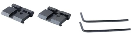 Nicear 2 x Snap-in-Zielfernrohrschienenadapter – 11 mm Schwalbenschwanz auf 20 mm Weaver/Picatinny-Konverterhalterungen (niedriges Profil)