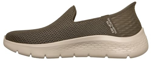 Skechers Women's Hands Free Slip-ins Go Walk Flex-Relish Sneaker, Olive, 10 UK