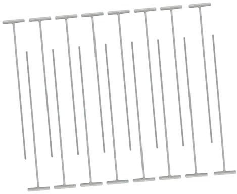 Mobestech 25 pièces Barres de Porte Fer pour Cage à Pigeons Tiges T pour Rideau Entrée Accessoires Faciles à Installer pour Volières et Cages à Oiseaux