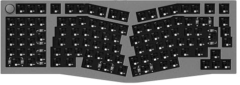 Keychron Q14 Pro mechanisches Tastatur-Kit, 96%-Alice-ISO-Layout, Aluminiumgehäuse, programmierbar mit QMK/VIA, RGB-Beleuchtung, Bluetooth 5.1, Barebone-Gaming-Tastatur für Mac und Windows – Grau