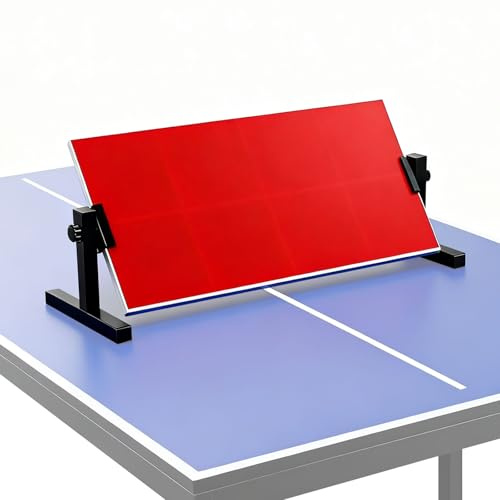 Tischtennis Rebound Board mit 8 Gummiblöcken, 360° verstellbares Ping Pong Rebounder Board, Selbsttrainingsgeräte Ping Pong Trainer mit T-förmigen Halterungen für Heimclubs & Schulen 66 x 33 cm