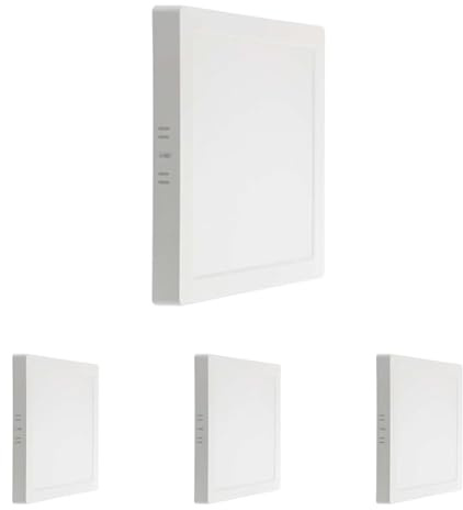 V-TAC LED-Mini-Panels - hintergrundbeleuchtet - Surface Series - IP20 - weißes Gehäuse - 18 Watt - 1980 Lumen - 4000K (Packung mit 4)