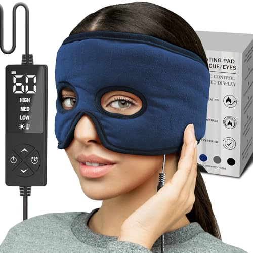 Sinus Mask for Pressure Relief, Face Heating Pad for Sinusitis, Hormone Migraine, Tension Headache Relief