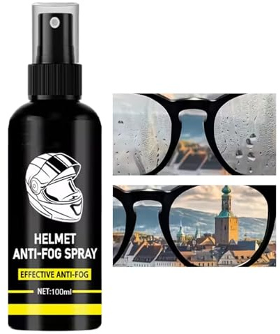 Nano Antibeschlagspray 100 ml - effektives Antibeschlag- und wasserabweisendes Spray für Motorrad- und E-Bike-Helme, schützt Helmvisiere und verbessert die Sichtbarkeit bei Regen, Schnee oder