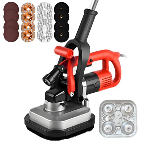 Electric Concrete Sander Grinder, 3600W Variable Speed with All-Copper Motor for Wall and Floor Polishing