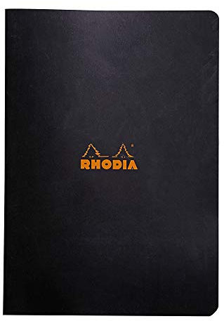 Rhodia 119163C Heft (DIN A4, 21 x 29,7 cm, kariert, 48 Blatt) 1 Stück schwarz