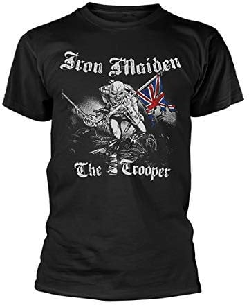 Iron Maiden Rock Off, Sketched Trooper-T-Shirt für Herren, Schwarz, Größe L EU