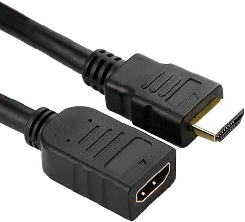 pjp electronics Premium Quality HDMI Extension Cable Lead, Male to Female (9.9 Feet 3 Meter)