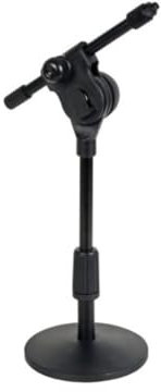 HQ-Power Soporte de mesa de micrófono, altura ajustable, incl. soporte para micrófono