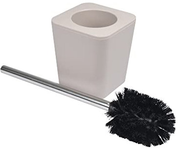 douceur d'intérieur, Brosse Wc (11.6 x 11.6 x 38.2 cm) Vitamine Taupe, Plastique Soft Touch
